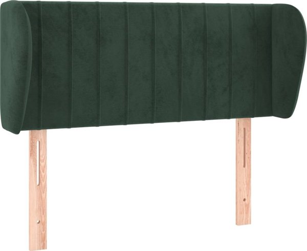 vidaXL Κεφαλάρι Uszak βελούδινο σκούρο πράσινο 93x23x78/88 εκ