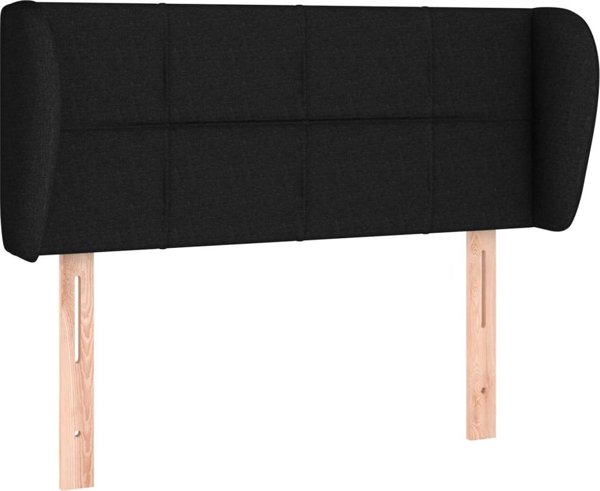 vidaXL Κεφαλάρι uszak, μαύρο, 103x23x78/88 cm, ύφασμα