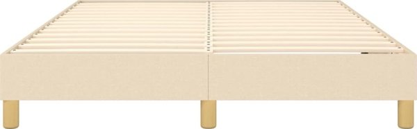 vidaXL Κρεβάτι Continental, κρεμ, επενδεδυμένο με ύφασμα, 140x190 cm