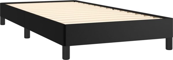 vidaXL Κρεβάτι Ράμα Κρεβατιού Μαύρο 80x200 εκ. επενδεδυμένο με τεχνητό δέρμα