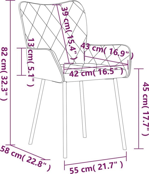 vidaXL Σετ 2 Καρέκλες Τραπεζαρίας, κρεμ, ύφασμα