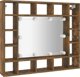 vidaXL Nartiera me kathrefti kai LED, kapnomanyo drvo, 91x15x76,5 cm
