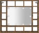 vidaXL Nartiera me kathrefti kai LED, kapnomanyo drvo, 91x15x76,5 cm