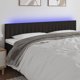 Κεφαλάρι κρεβατιού vidaXL με LED, μαύρο, 200x5x78/88 cm