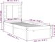 Πλαίσιο κρεβατιού vidaXL από lite drewno 90x190 cm, μονό