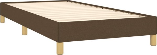 vidaXL Λουξ Κρεβάτι Με Στρώμα, Καφέ, Ύφασμα, 100x200cm