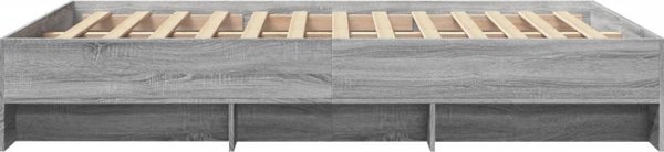 vidaXL Κορνίζα Κρεβατιού, Γκρι Δρυς Σονόμα, 140x190 εκ, Ξυλώδες Υλικό