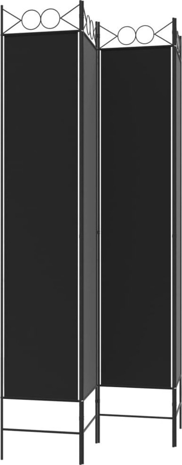 vidaXL vidaXL Parawan 4-panelowy, czarny, 160x220 cm, tkanina
