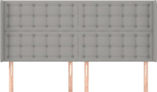 vidaXL Κεφαλάρι uszak, γκρι ανοιχτό, 203x16x118/128 εκ, ύφασμα