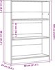 vidaXL Regal szary dab sonoma 80x24x109 cm material drewnopochodny