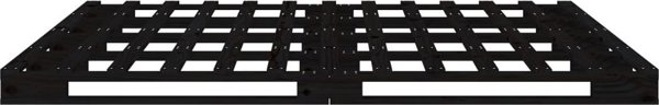 vidaXL Σκελετός κρεβατιού, μαύρος, 120x190 cm, ελαφρύ ξύλο πεύκου, διπλός