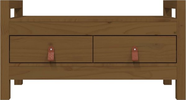 vidaXL Πάγκος εισόδου μέλι καφέ 80x40x43 εκ. ξύλο πεύκου