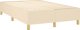 vidaXL Κρεβάτι Continental με στρώμα, κρεμ, 120x200 εκ, ύφασμα
