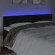 vidaXL Zaglowek do lozka z LED, czarny, 180x5x78/88 cm, aksamit