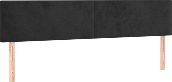 vidaXL Zaglowek do lozka z LED, czarny, 180x5x78/88 cm, aksamit