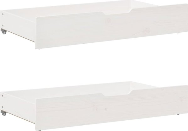 vidaXL Rama κρεβατιού χωρίς στρώμα, λευκή, 90x200 εκ., μασιφ πεύκο