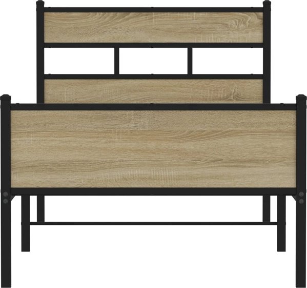 vidaXL Κρεβάτι χωρίς στρώμα δρυς σονόμα 75x190 cm
