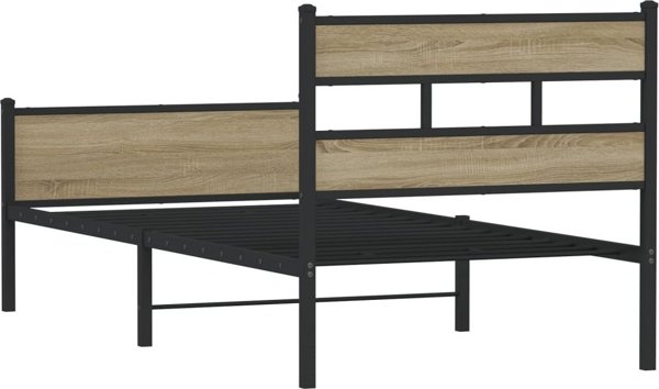 vidaXL Κρεβάτι χωρίς στρώμα δρυς σονόμα 75x190 cm