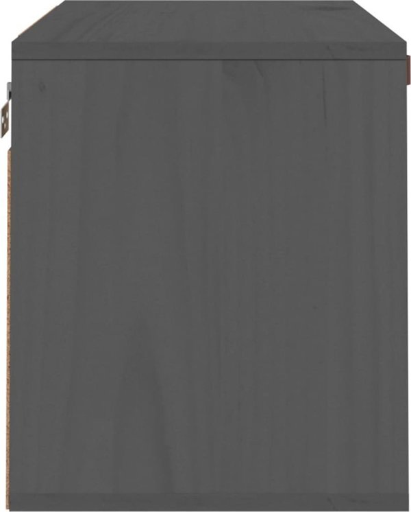 vidaXL Szafka scienna, szara, 60x30x35 cm, lite drewno sosnowe