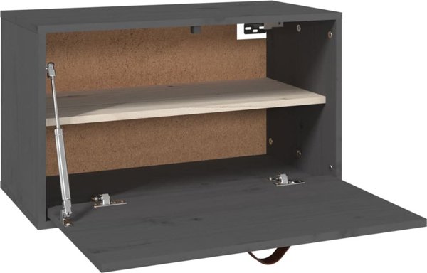 vidaXL Szafka scienna, szara, 60x30x35 cm, lite drewno sosnowe