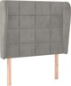 vidaXL Κεφαλάρι Uszak, ανοιχτόγκρι, 83x23x118/128 εκ., βελούδινο
