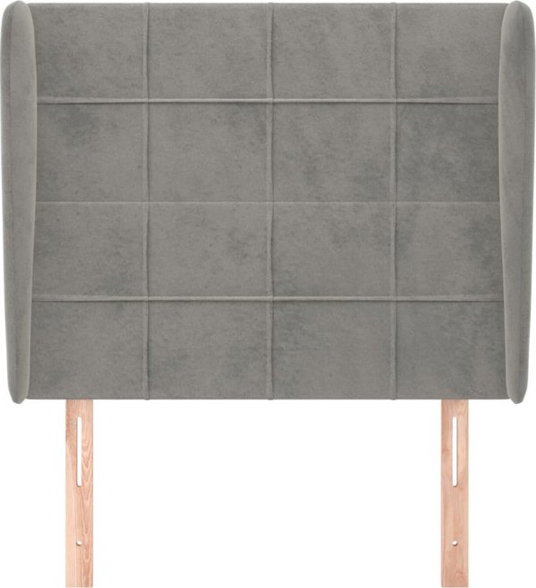 vidaXL Κεφαλάρι Uszak, ανοιχτόγκρι, 83x23x118/128 εκ., βελούδινο