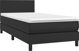 vidaXL λούτζκο κοντινεντάλε με στρώμα, μαύρο, οικοδερμα 80x200 εκ