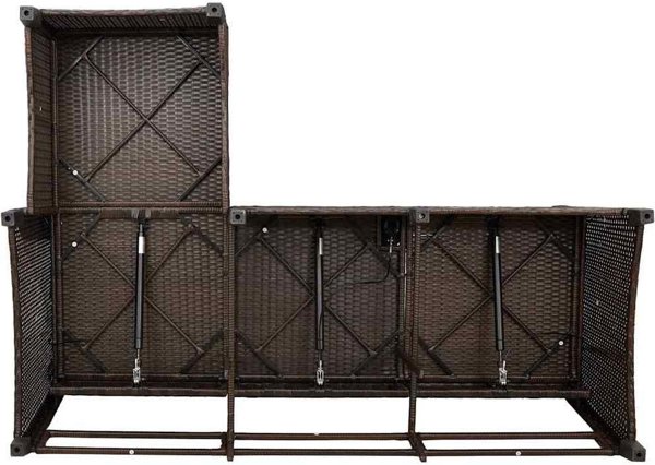 vidaXL Σετ κήπου 3 τεμαχίων με μαξιλάρια σε σχήμα L