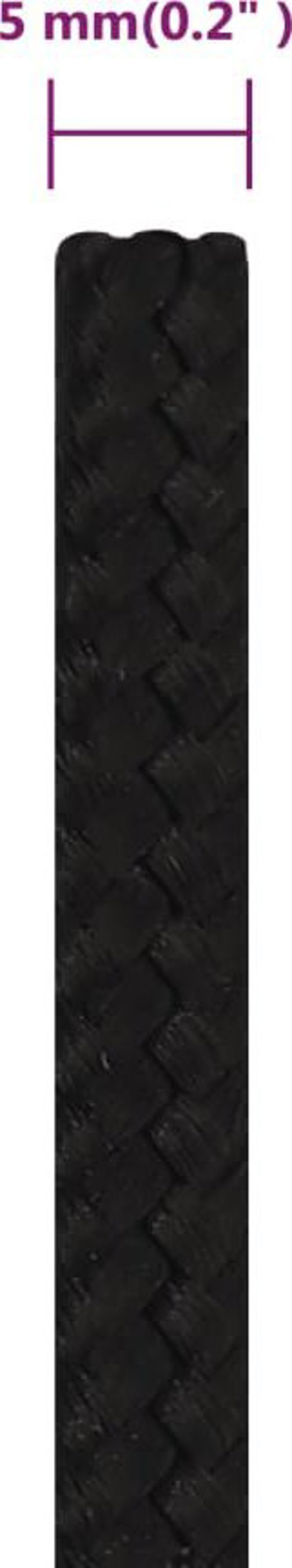 vidaXL vidaXL Linka robocza, czarna, 5 mm, 25 m, poliester