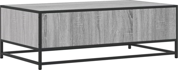 vidaXL Stolik kawowy, szary dab sonoma, 100x57x35 cm