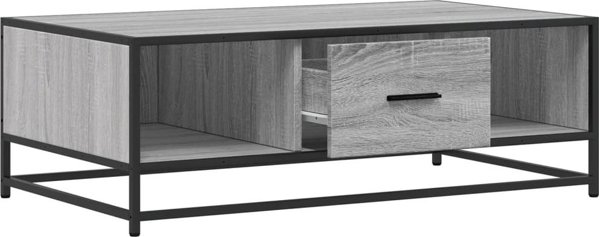 vidaXL Stolik kawowy, szary dab sonoma, 100x57x35 cm