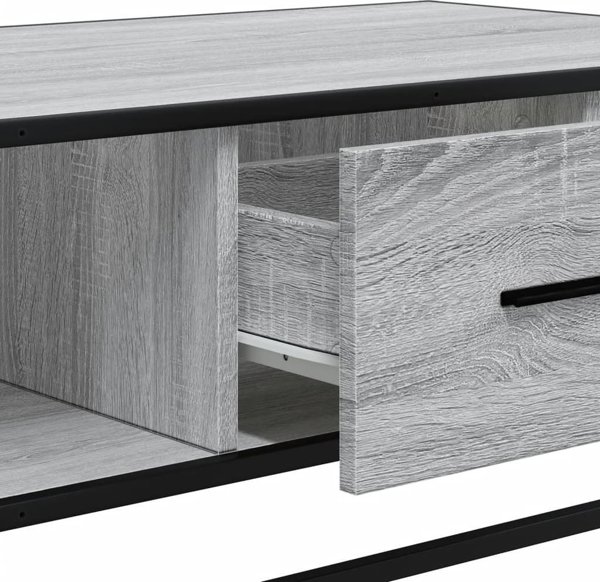 vidaXL Stolik kawowy, szary dab sonoma, 100x57x35 cm