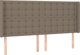 vidaXL Κεφαλάρι κρεβατιού με LED, taupe, 183x16x118/128 cm, ύφασμα