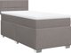vidaXL Lozko kontynentalne z materacem taupe tkanina 80x200 cm