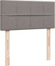 vidaXL Lozko kontynentalne z materacem taupe tkanina 80x200 cm
