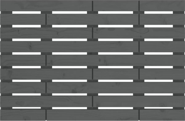 vidaXL Κεφαλάρι κρεβατιού γκρι 106x3x63 cm από μασίφ πεύκο