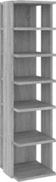 vidaXL Σταντ παπουτσιών, 2 τεμ., γκρι δρυς σομόνα, 25x27x102 εκ