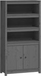 vidaXL Szafka, szara, 80x35x154 cm, lite drewno sosnowe
