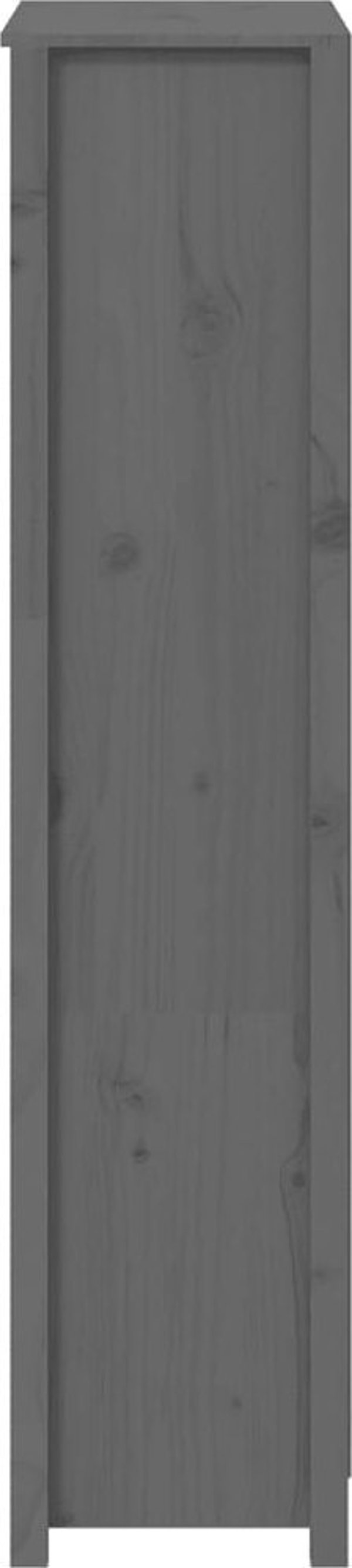 vidaXL Szafka, szara, 80x35x154 cm, lite drewno sosnowe