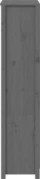 vidaXL Szafka, szara, 80x35x154 cm, lite drewno sosnowe