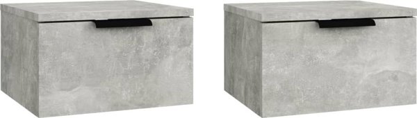 vidaXL Wiszace szafki nocne 2 szt betonowa szarosc 34x30x20 cm