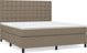 vidaxL Υπέρδιπλο κρεβάτι continental με στρώμα, ύφασμα taupe, 180x200 cm