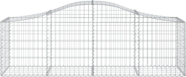 vidaXL Kosze gabionowe, 4 τεμ, 200x50x60/80 εκ, γαλβανισμένο σίδερο