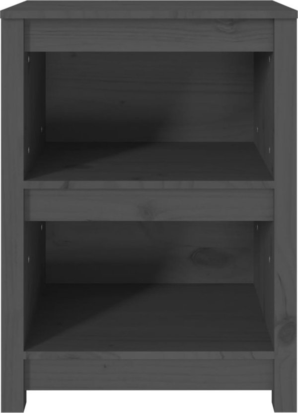 vidaXL Ράφι βιβλίων γκρι από μασίφ πεύκο 50x35x68 εκ.