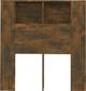 vidaXL Wezglowie lozka με ράφια, καπνισμένη δρυς, 100x18,5x104,5 εκ