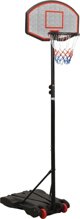 vidaXL Stojak do koszykowki, czarny, 216-250 cm, polietylen