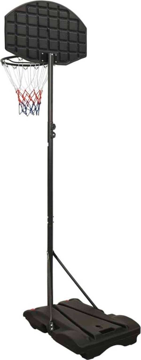 vidaXL Stojak do koszykowki, czarny, 216-250 cm, polietylen