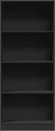 vidaXL Regal, μαύρο, 60x24x143 cm, από ξυλώδη ύλη