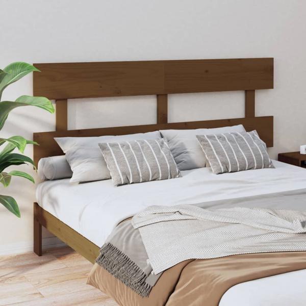 vidaXL Κεφαλάρι κρεβατιού, μελί καφέ, 154x3x81 εκ, από ξύλο πεύκου