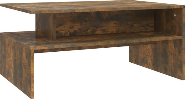 vidaXL Stolik kawowy, przydymiony dab, 90x60x42,5 cm